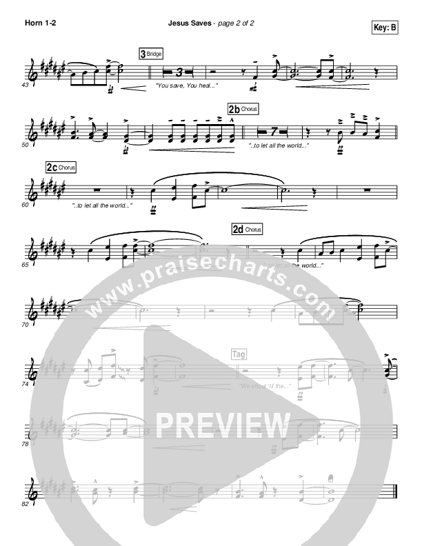 Jesus Saves Brass Pack (Jeremy Camp)