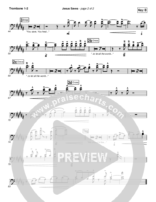 Jesus Saves Trombone 1/2 (Jeremy Camp)