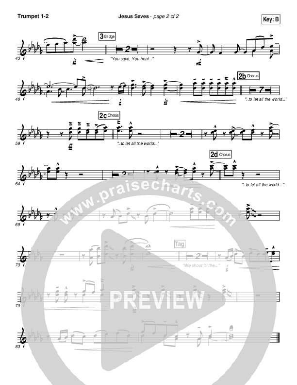 Jesus Saves Trumpet 1,2 (Jeremy Camp)