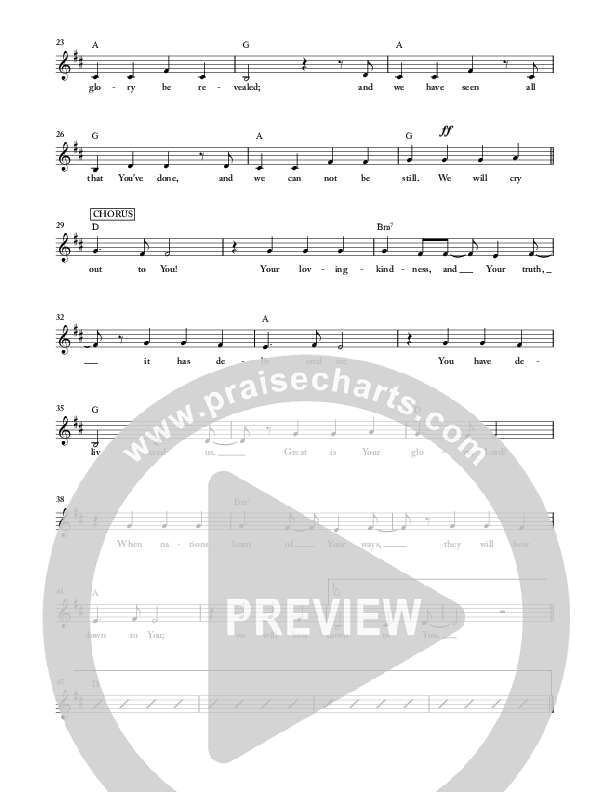 We Cry Out Lead Sheet (Jeremy Camp)