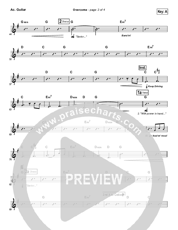 Overcome Acoustic Guitar (Jeremy Camp)