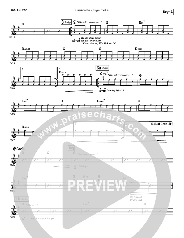 Overcome Acoustic Guitar (Jeremy Camp)