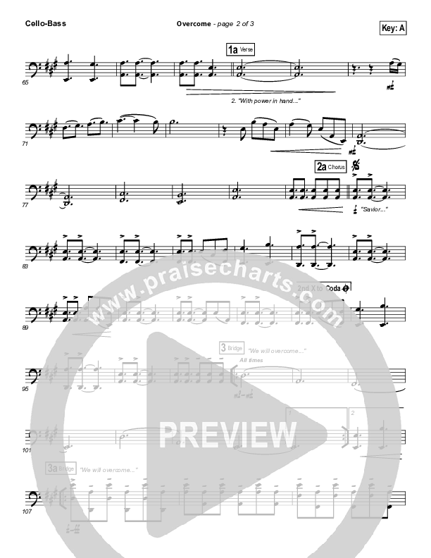 Overcome Cello/Bass (Jeremy Camp)