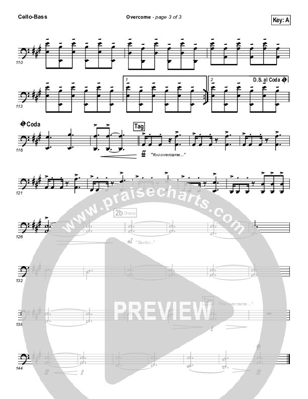 Overcome Cello/Bass (Jeremy Camp)