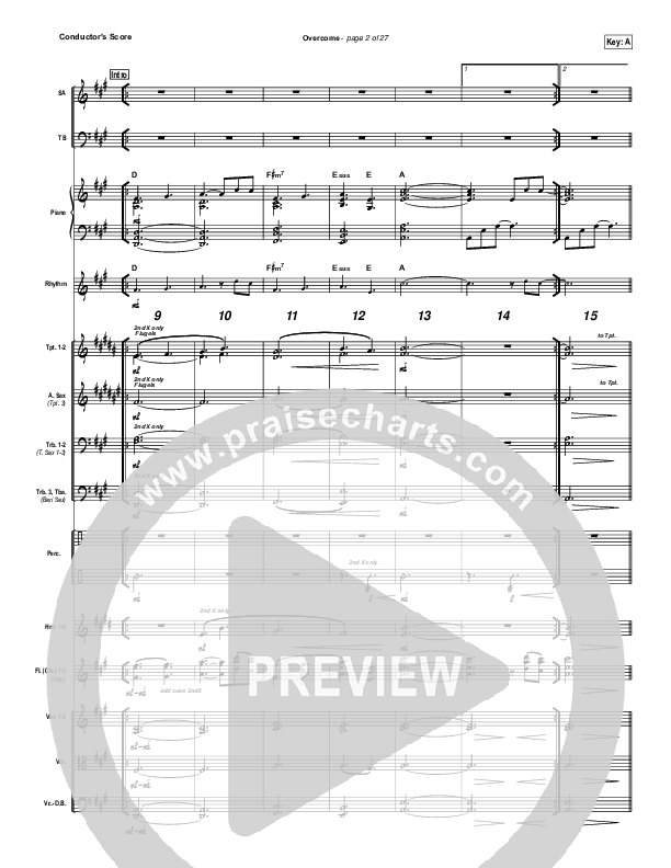 Overcome Conductor's Score (Jeremy Camp)