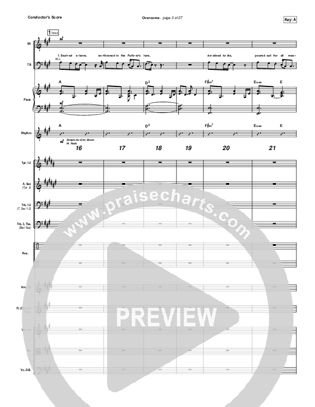 Overcome Conductor's Score (Jeremy Camp)