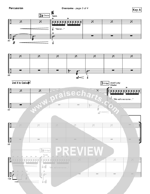 Overcome Percussion (Jeremy Camp)