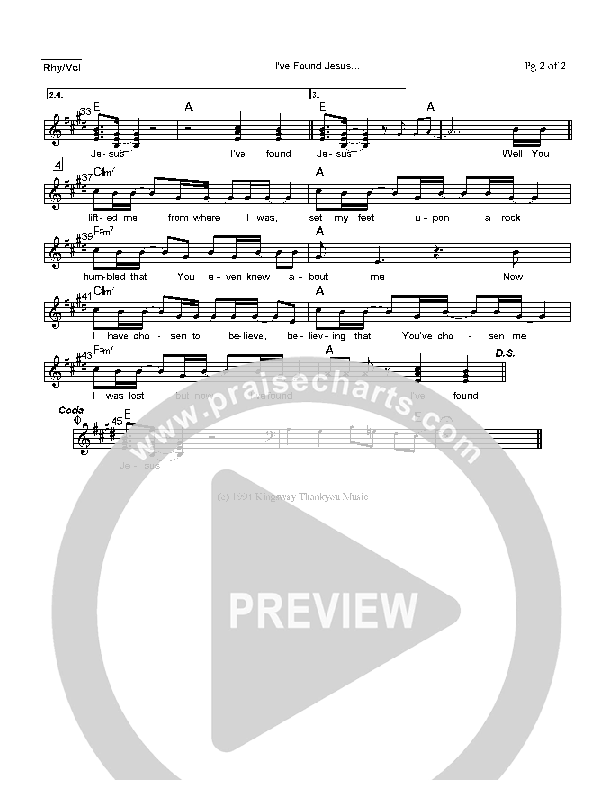 I've Found Jesus Orchestration (Delirious)