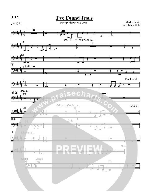 I've Found Jesus Trombone 4 (Delirious)