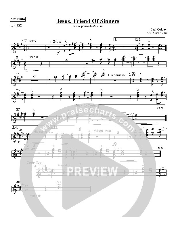 Jesus Friend of Sinners Orchestration (Paul Oakley)