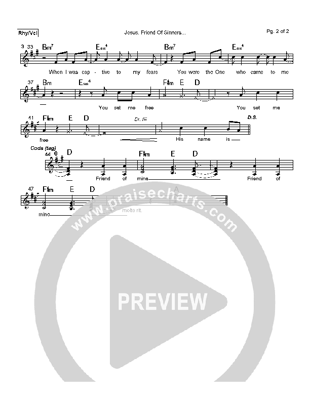 Jesus Friend of Sinners Orchestration (Paul Oakley)