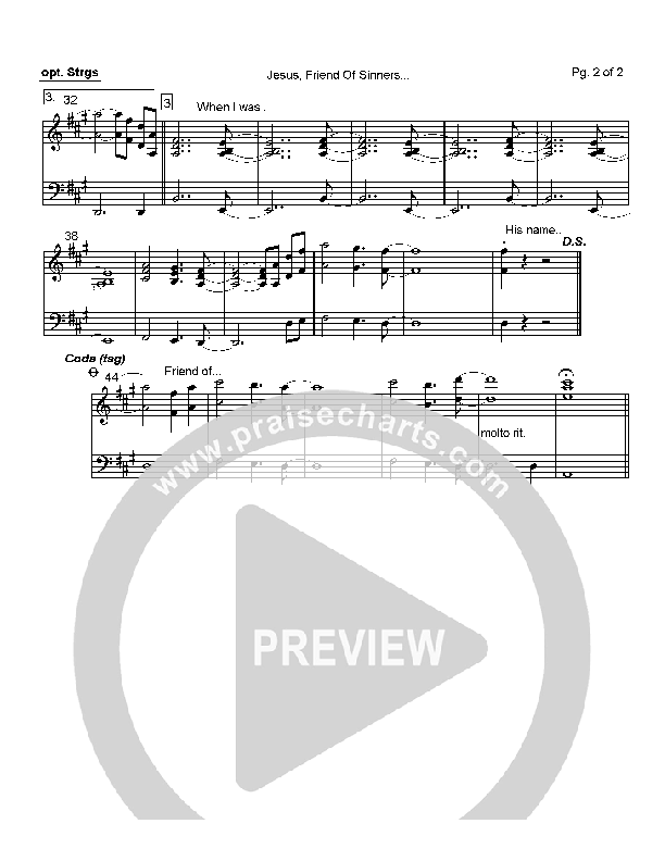 Jesus Friend of Sinners Strings (Paul Oakley)