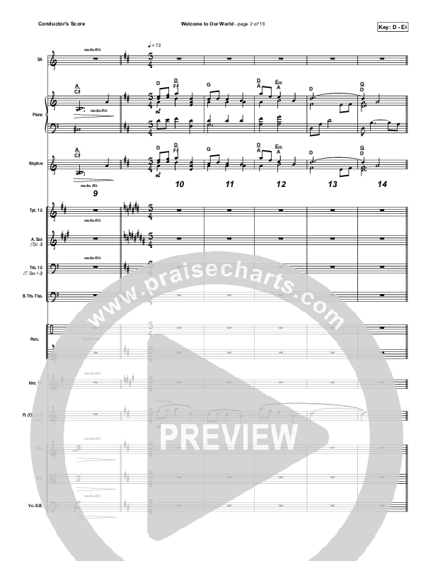 Welcome To Our World Conductor's Score (Michael W. Smith)