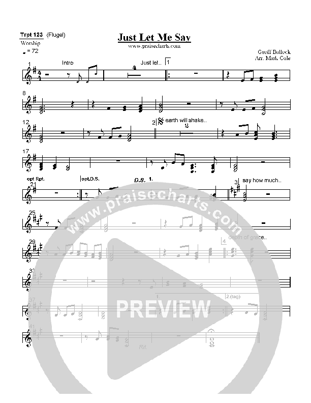 Just Let Me Say Trumpet 1/2/3 (Hillsong Worship)