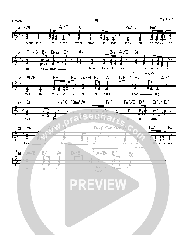 Leaning On The Everlasting Arms Orchestration (Mark Cole)