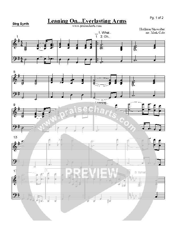 Leaning On The Everlasting Arms Synth Strings (Mark Cole)