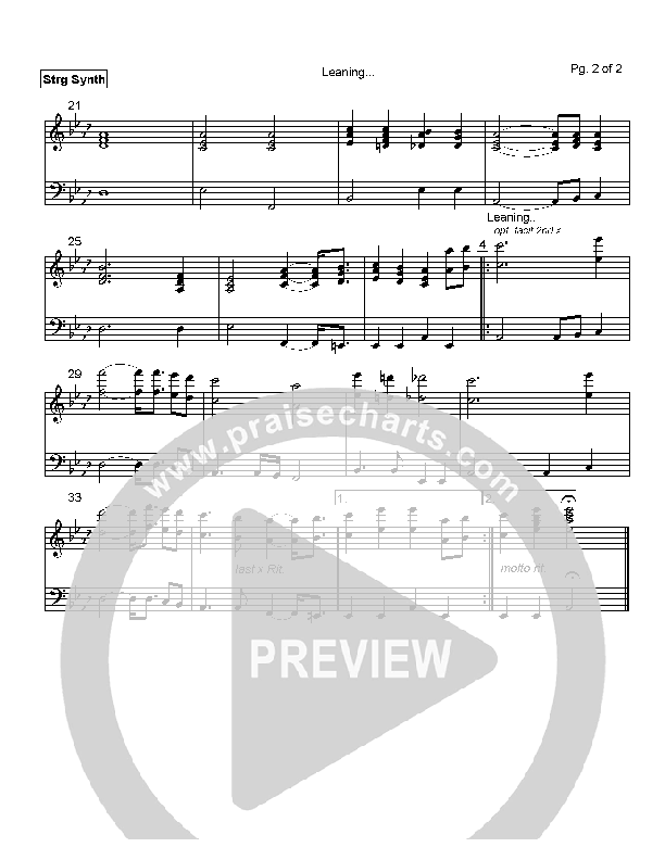 Leaning On The Everlasting Arms Synth Strings (Mark Cole)