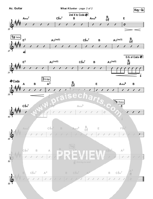 What A Savior Acoustic Guitar (Laura Story)