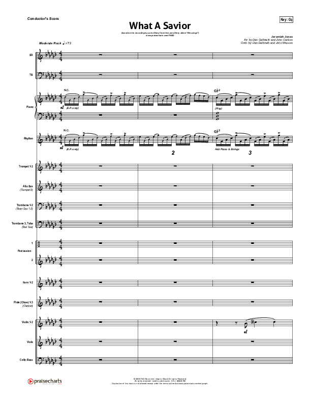What A Savior Conductor's Score (Laura Story)
