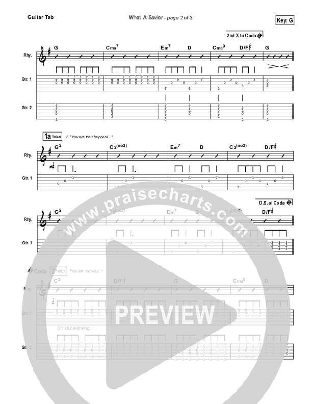 What A Savior Guitar Tab (Laura Story)