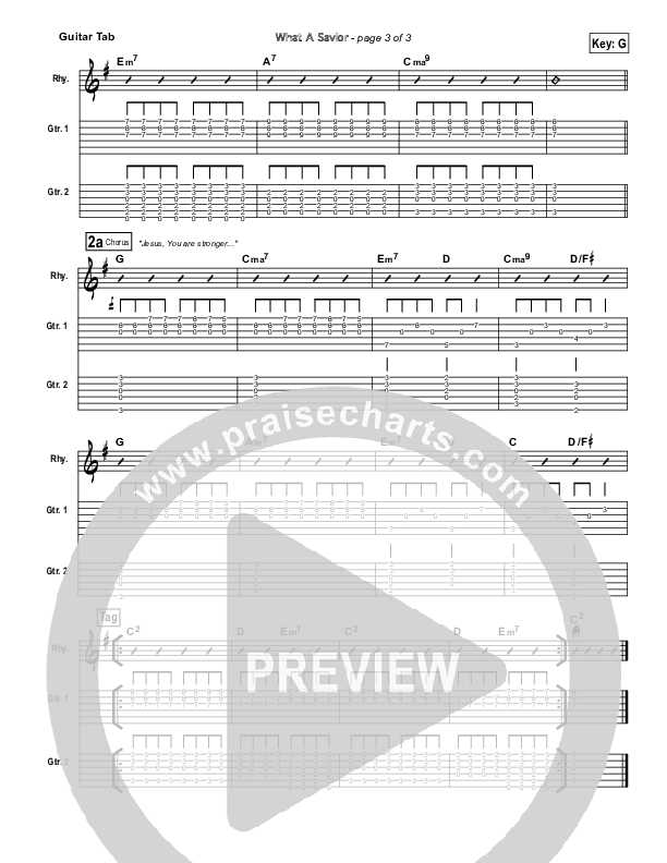 What A Savior Guitar Tab (Laura Story)