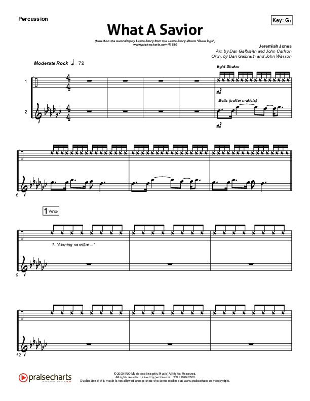 What A Savior Percussion (Laura Story)
