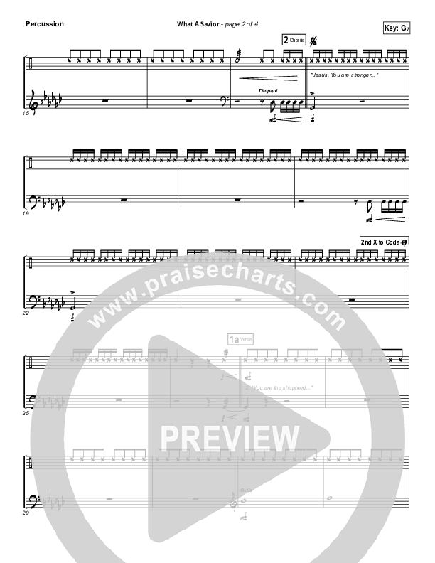 What A Savior Percussion (Laura Story)