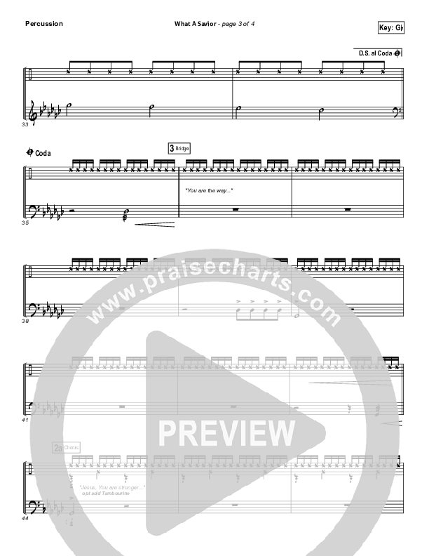 What A Savior Percussion (Laura Story)