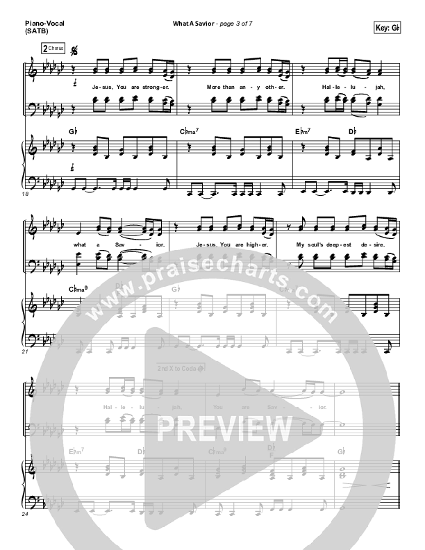 What A Savior Piano/Vocal (SATB) (Laura Story)