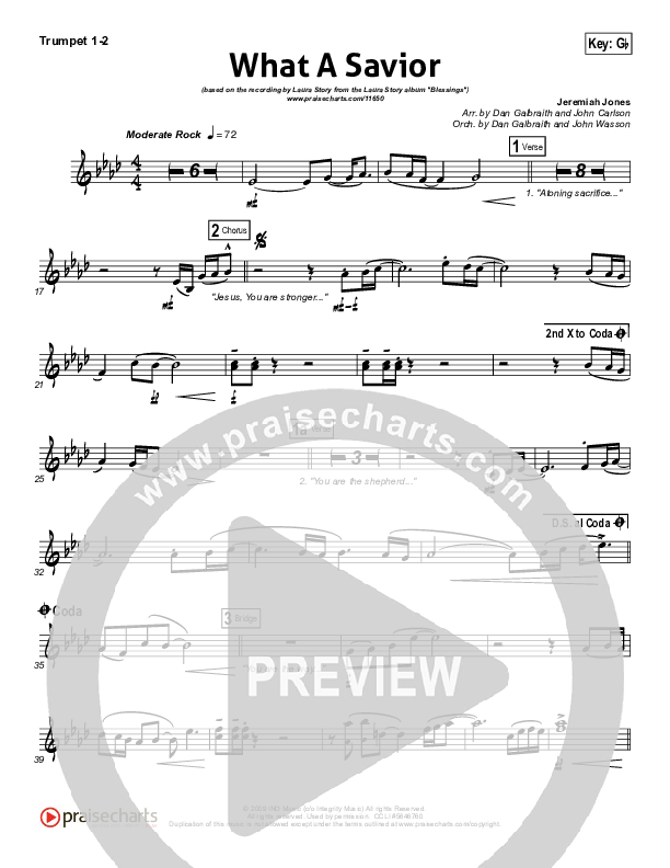What A Savior Trumpet 1,2 (Laura Story)