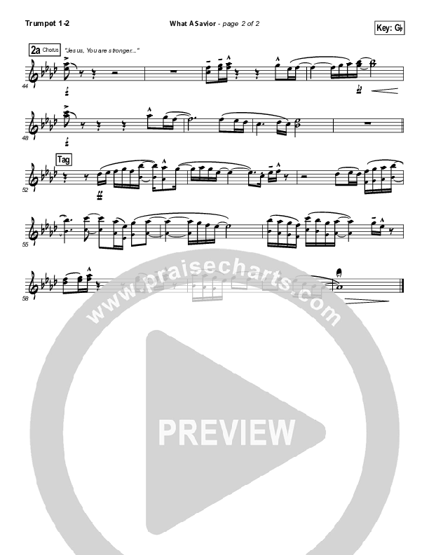 What A Savior Trumpet 1,2 (Laura Story)