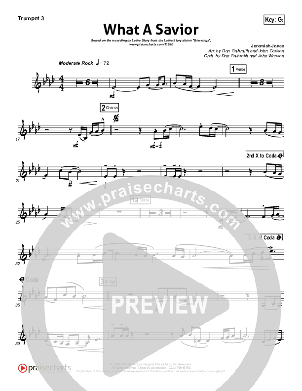 What A Savior Trumpet 3 (Laura Story)