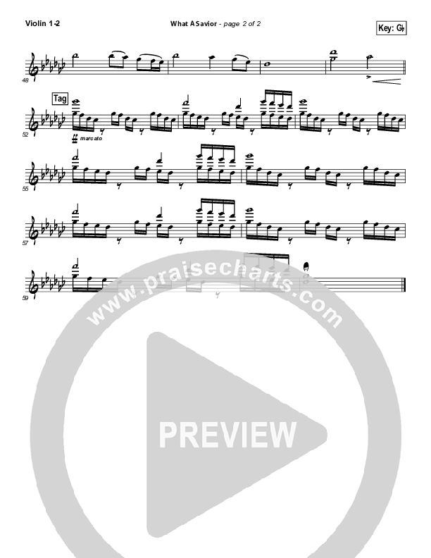 What A Savior Violin 1/2 (Laura Story)