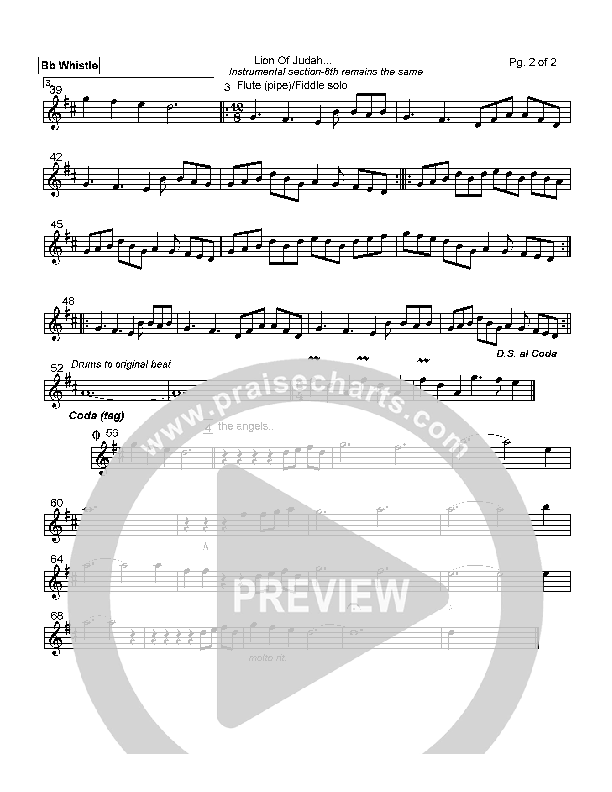 Lion Of Judah Bb Instruments (Robin Mark)