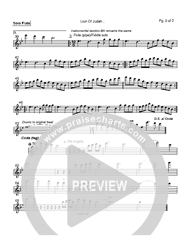 Lion Of Judah Flute (Robin Mark)