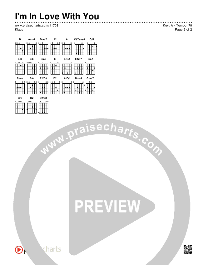 I'm In Love With You Chords & Lyrics (Klaus / Kari Jobe)