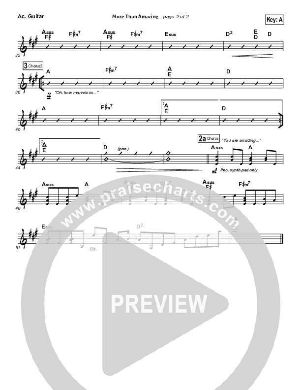 More Than Amazing Acoustic Guitar (Lincoln Brewster)