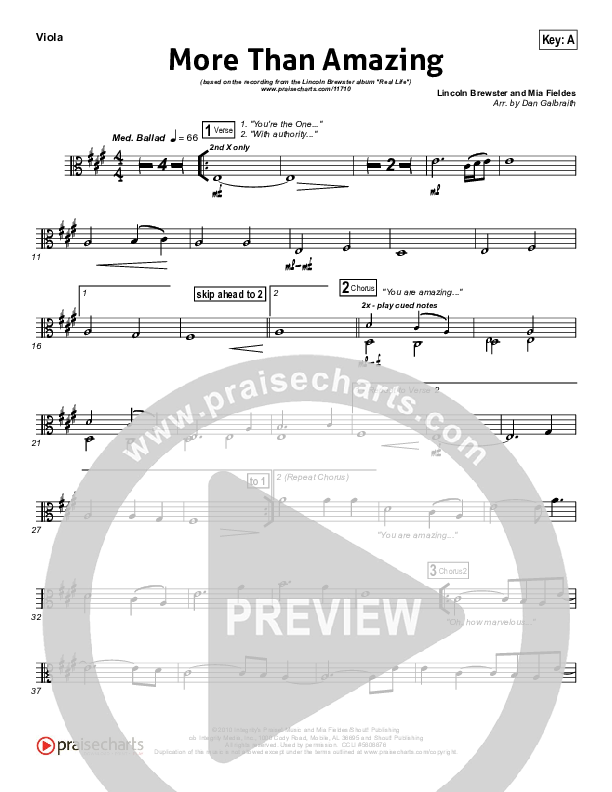 More Than Amazing Viola (Lincoln Brewster)