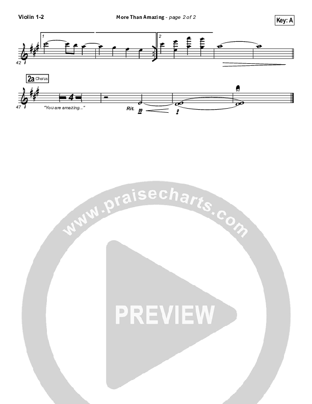 More Than Amazing Violin 1/2 (Lincoln Brewster)