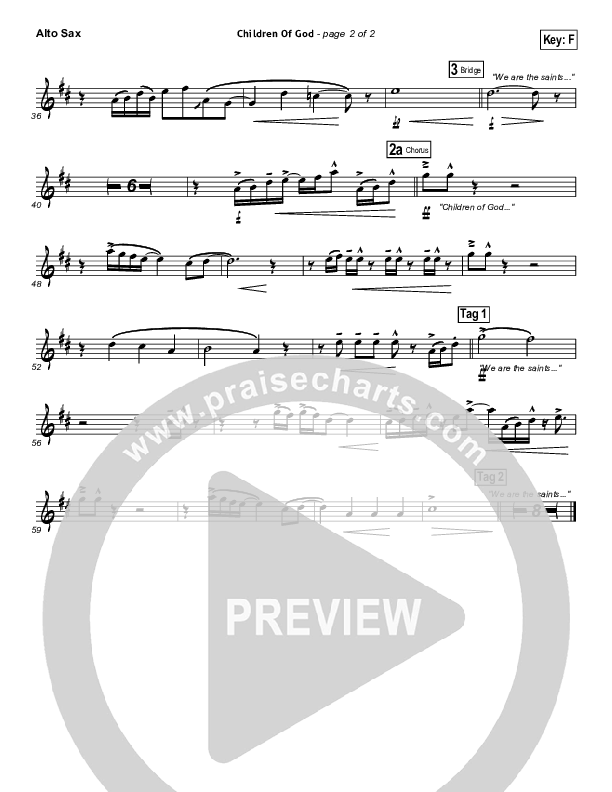 Children Of God Alto Sax (Third Day)