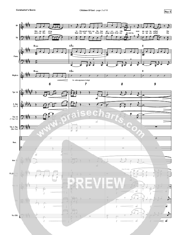 Children Of God Conductor's Score (Third Day)