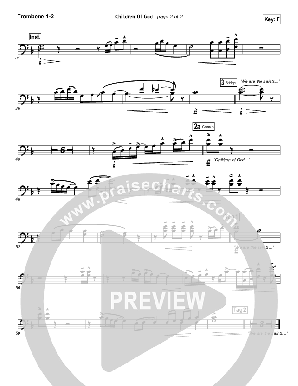 Children Of God Trombone 1/2 (Third Day)