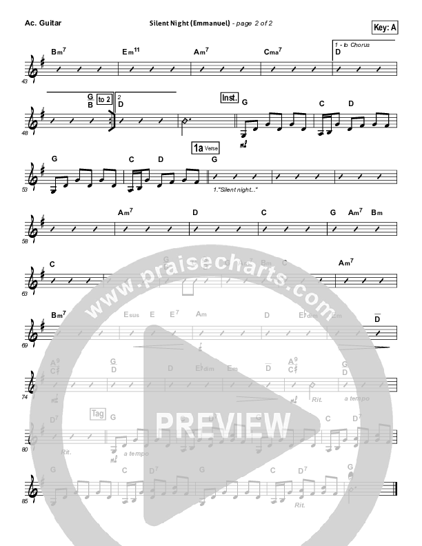 Silent Night (Emmanuel) Acoustic Guitar (Matt Maher)