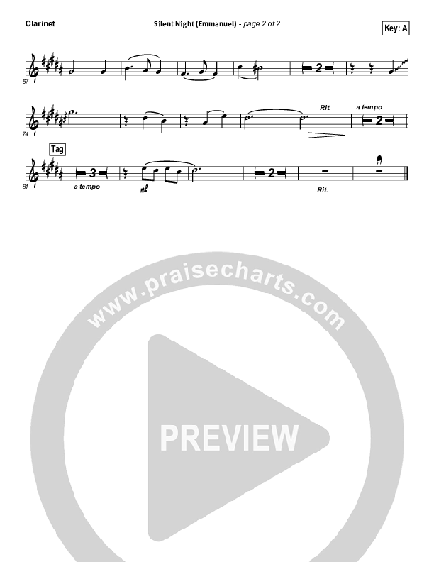 Silent Night (Emmanuel) Clarinet (Matt Maher)