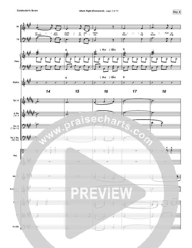 Silent Night (Emmanuel) Conductor's Score (Matt Maher)