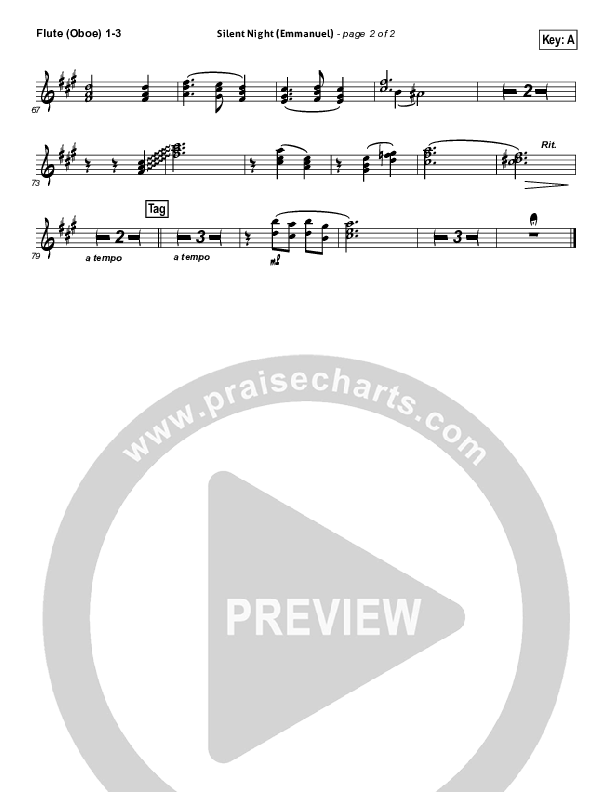 Silent Night (Emmanuel) Flute/Oboe 1/2/3 (Matt Maher)