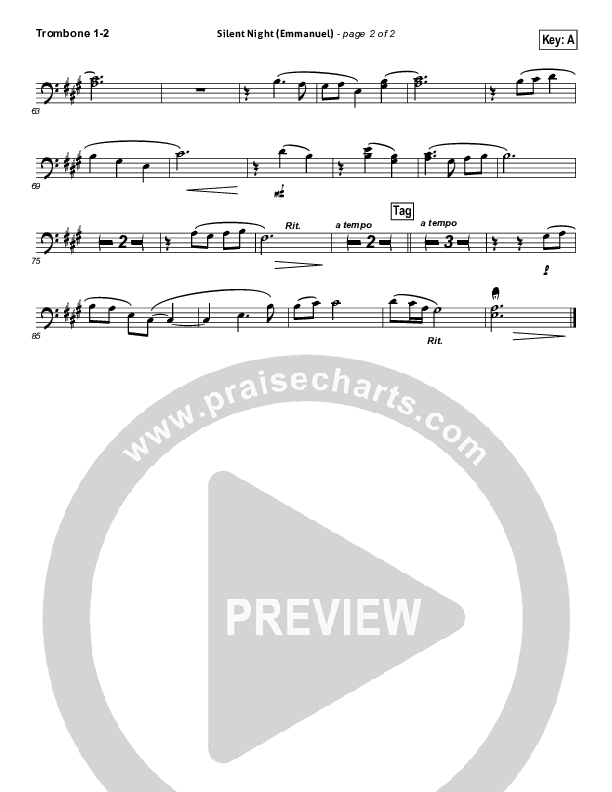 Silent Night (Emmanuel) Trombone 1/2 (Matt Maher)