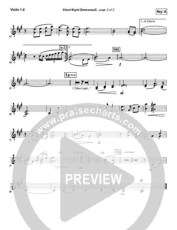 Silent Night (Emmanuel) Violin 1/2 (Matt Maher)