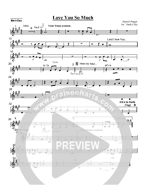 Love You So Much Bari Sax (Hillsong Worship)