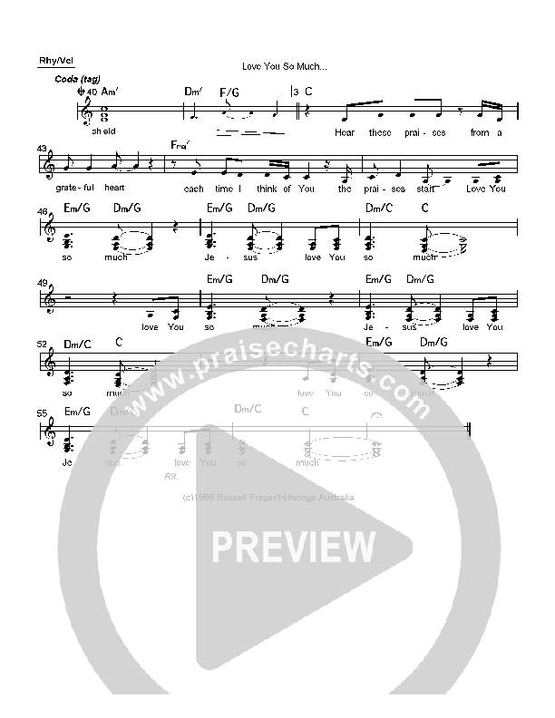 Love You So Much Orchestration (Hillsong Worship)